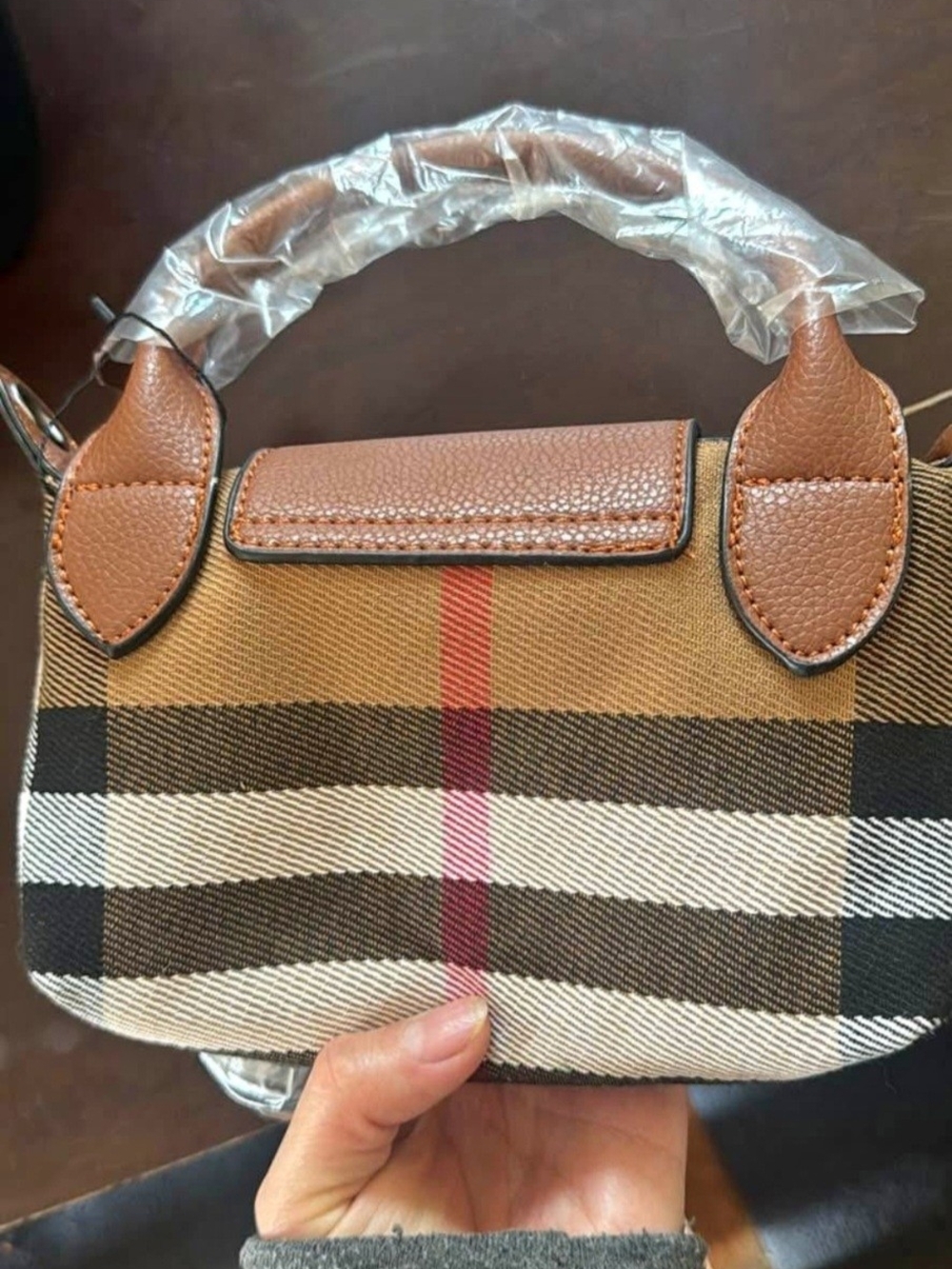 NEVER WORN Plaid Mini TopHandle Bag Crossbody Everyday Handbag + Long Strap Incl
